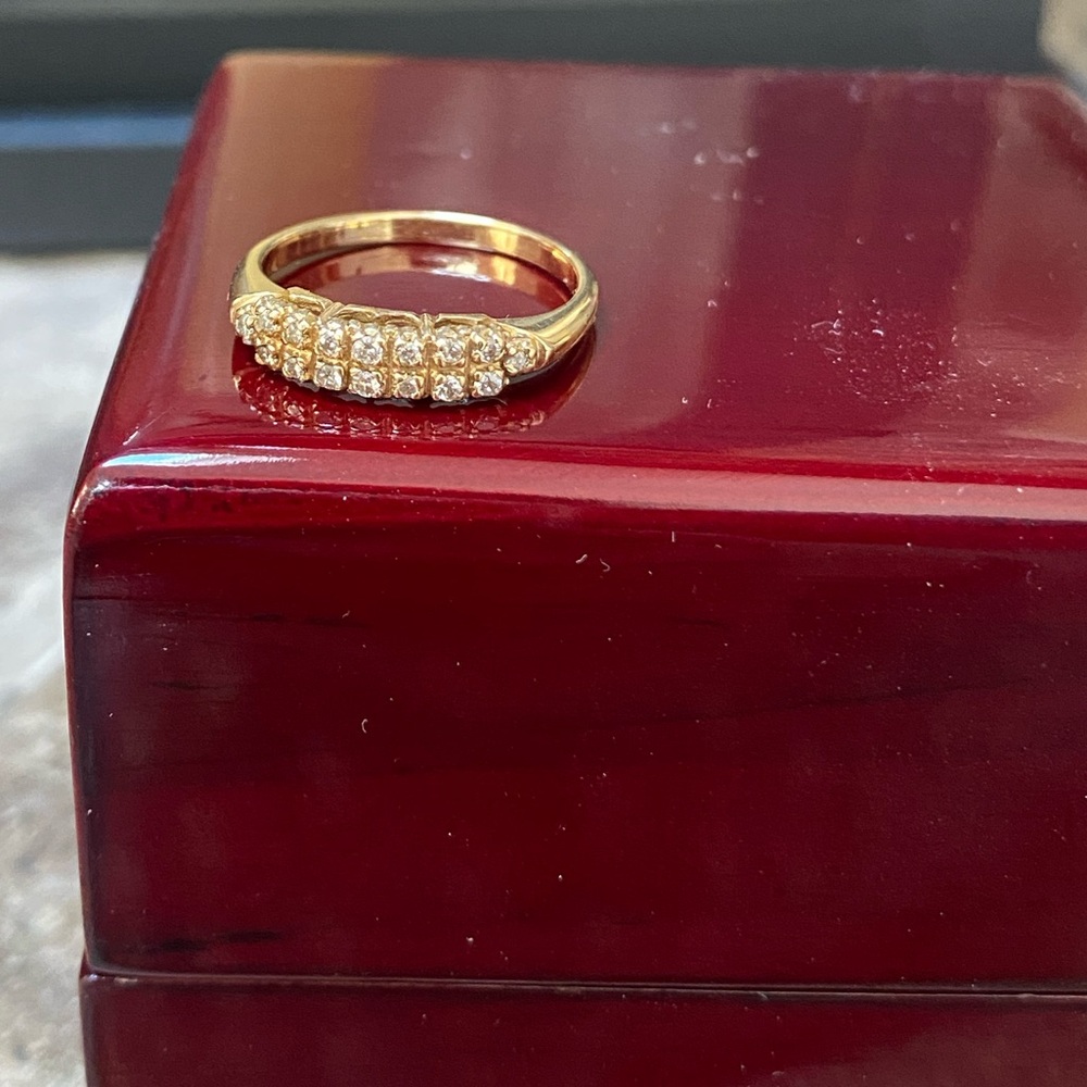 GENUINE DIAMONDS SOLID 14KT GOLD Ring Wedding Band - Picture 8 of 8